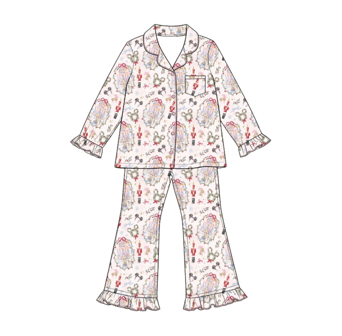 PREORDER Christmas Castle Adult Bamboo Pajama Set