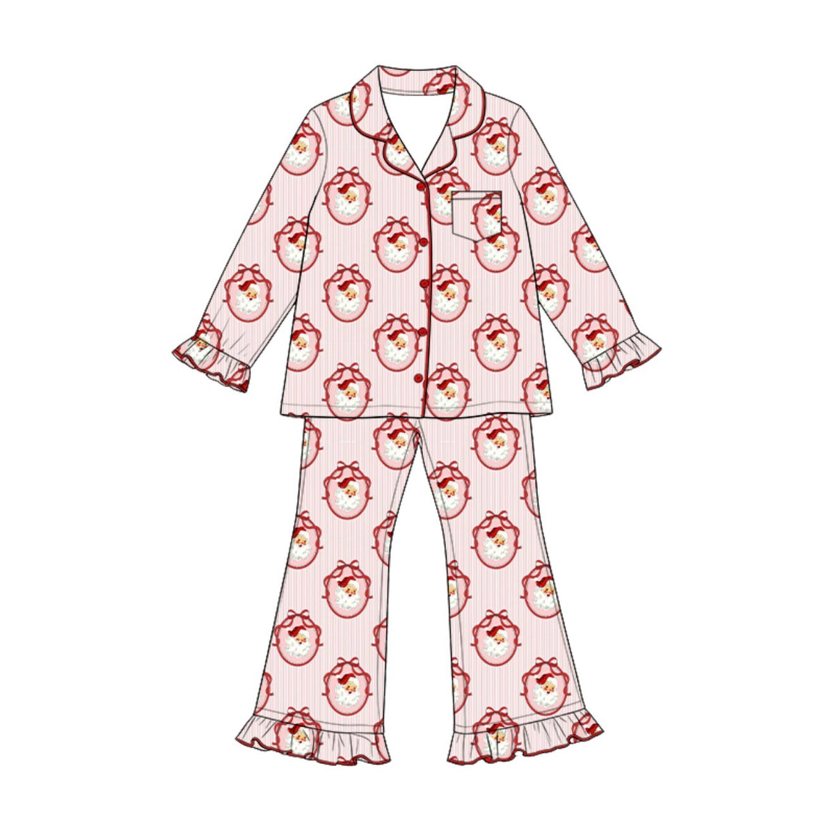 PREORDER Holly Jolly Santa Bamboo Pajama Set