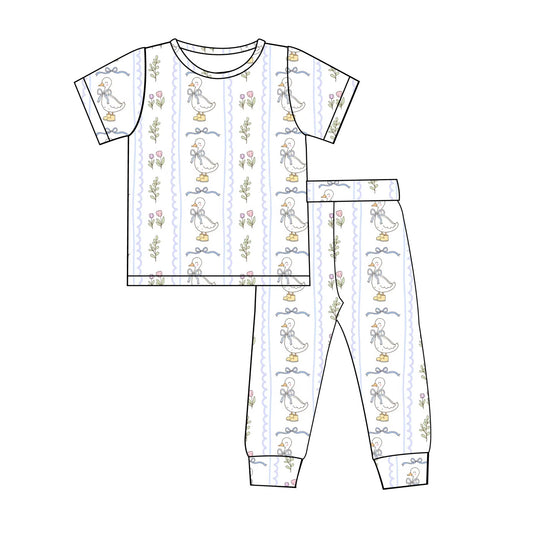 PREORDER Classy Goose Short Sleeve Bamboo Pajamas Set