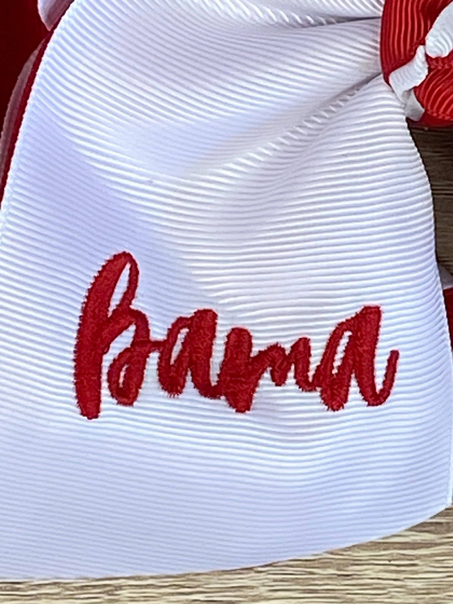 Double Layer School Spirit Hair Bows: Bama