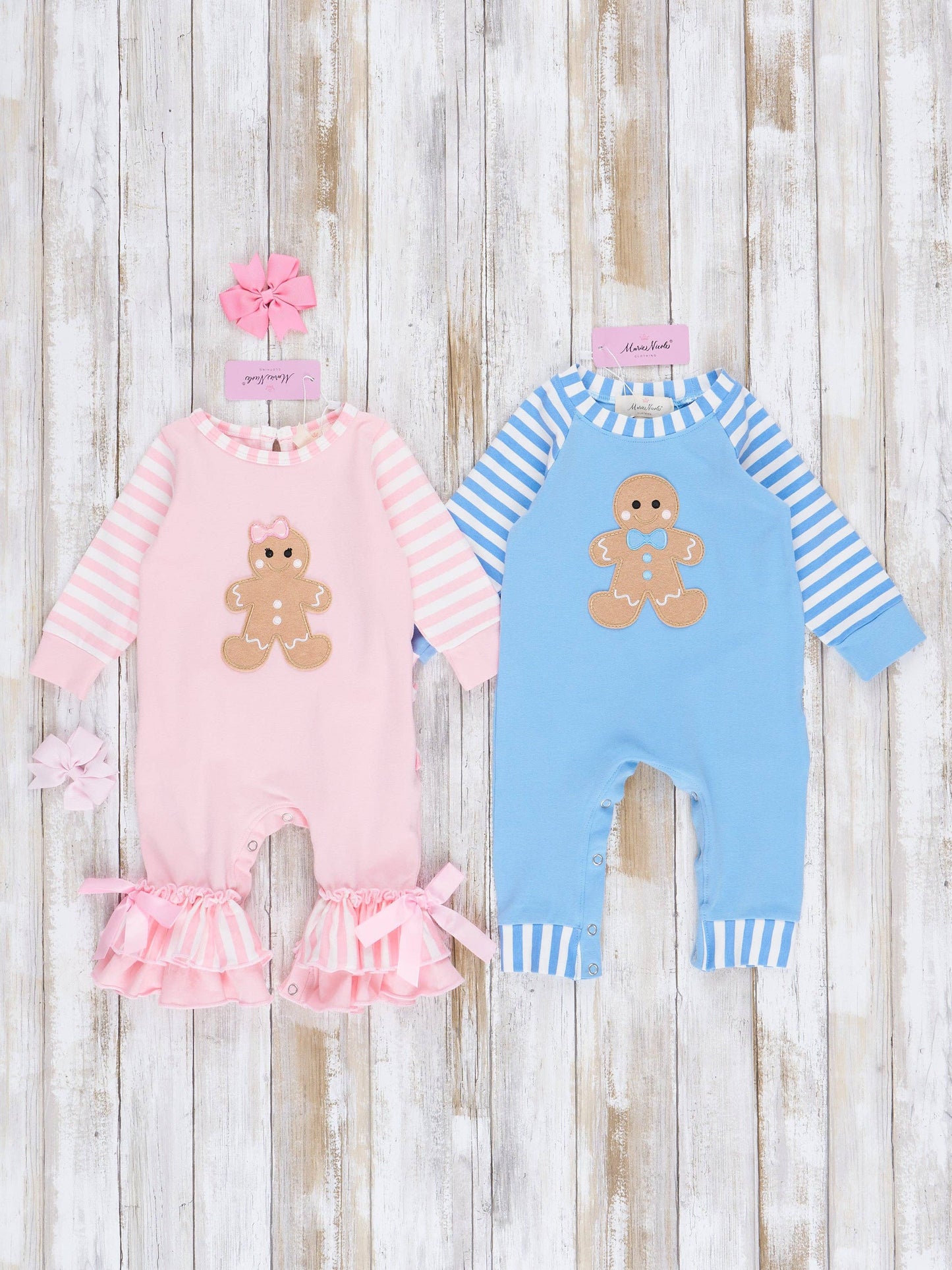 Christmas Gingerbread Romper Pajamas- Boy