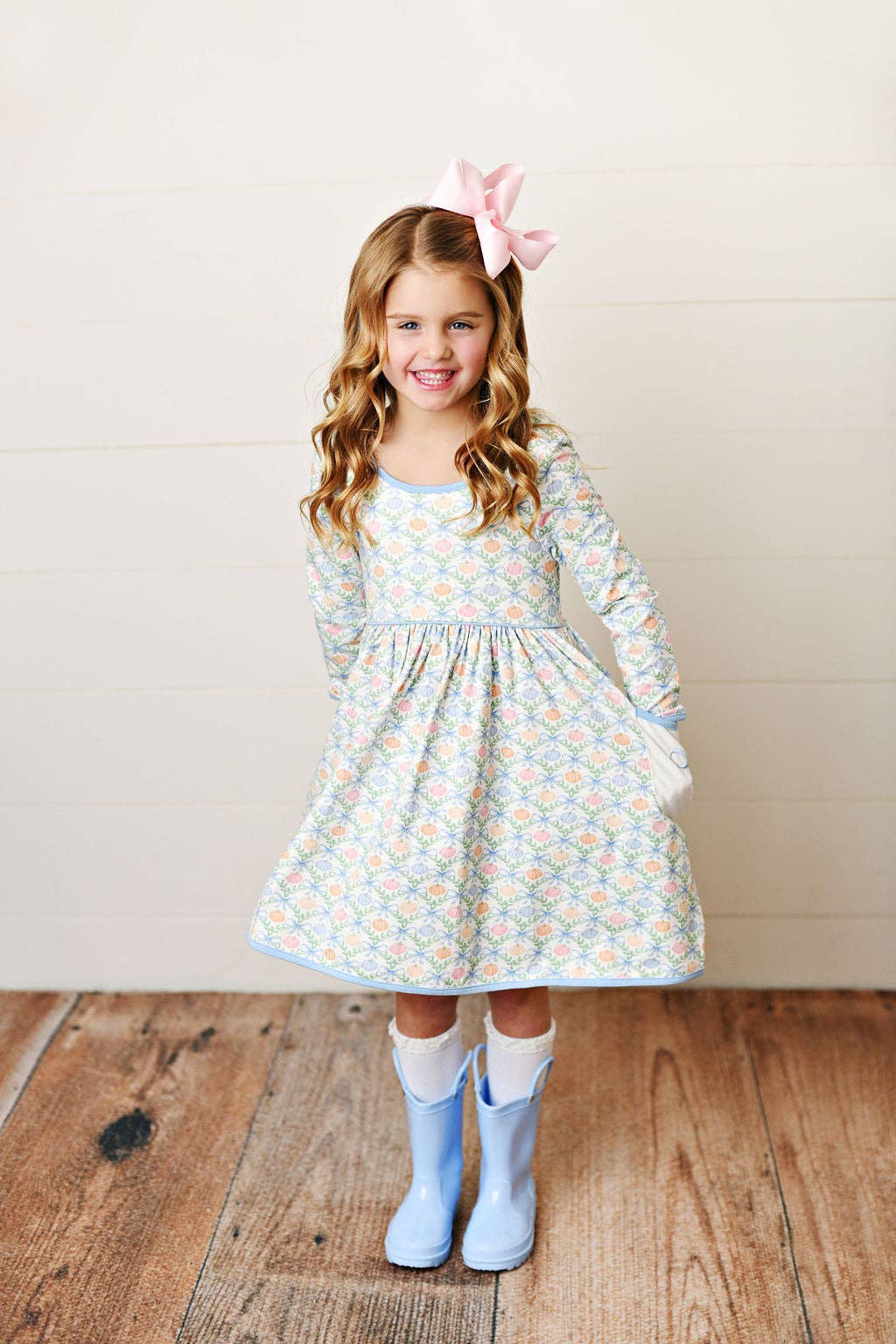 Pumpkin Patch Bows Pocket Dress