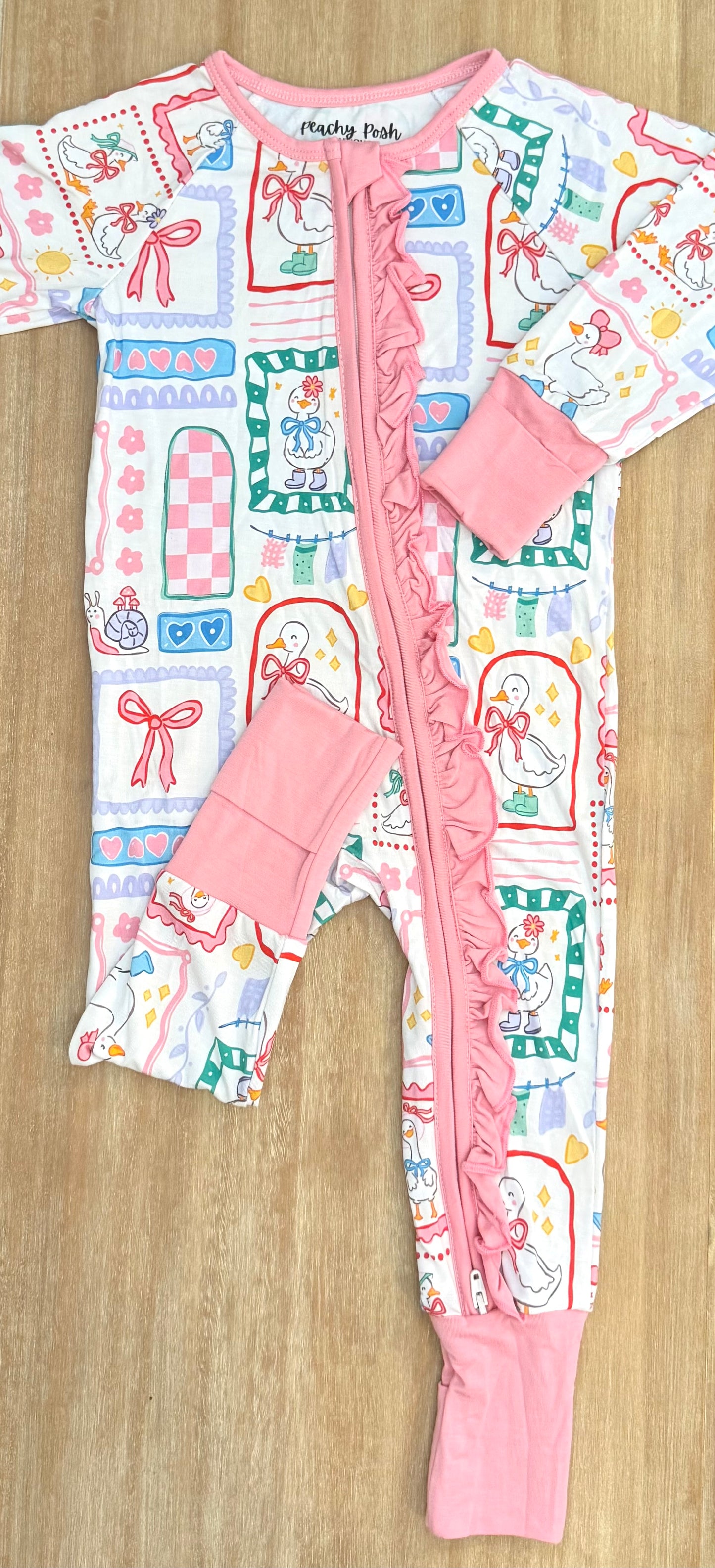 Goose on the Loose Bamboo Romper