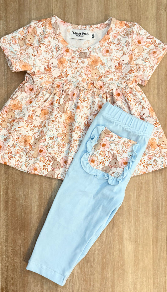 Easter Bunny Floral Set