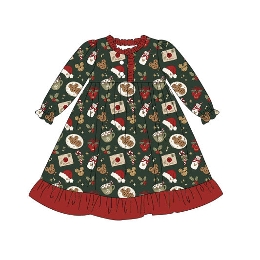 PREORDER Magical Santa Milk and Cookies Bamboo Pajama Dress