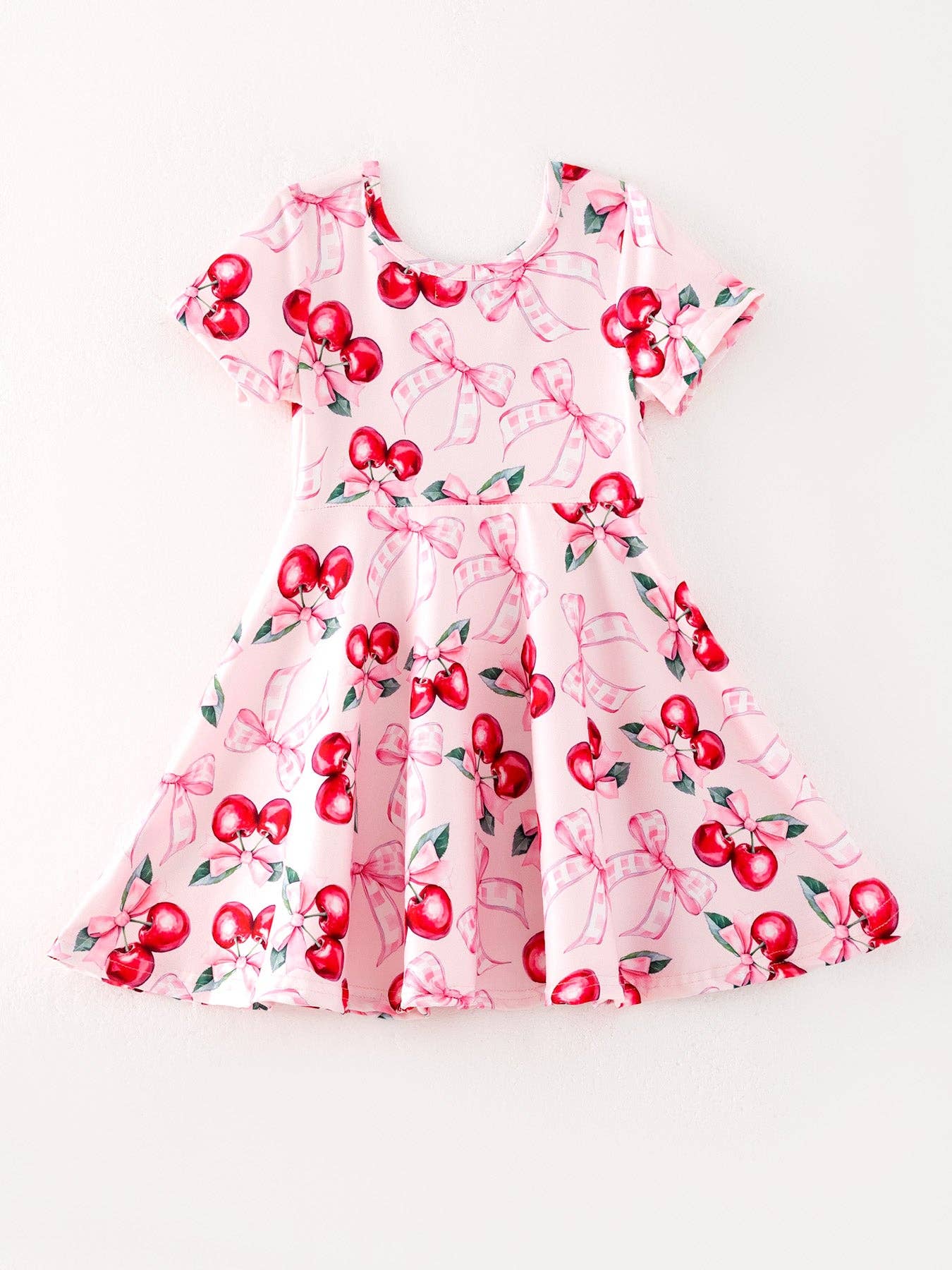 Bow Cherry Cute Girls Dress