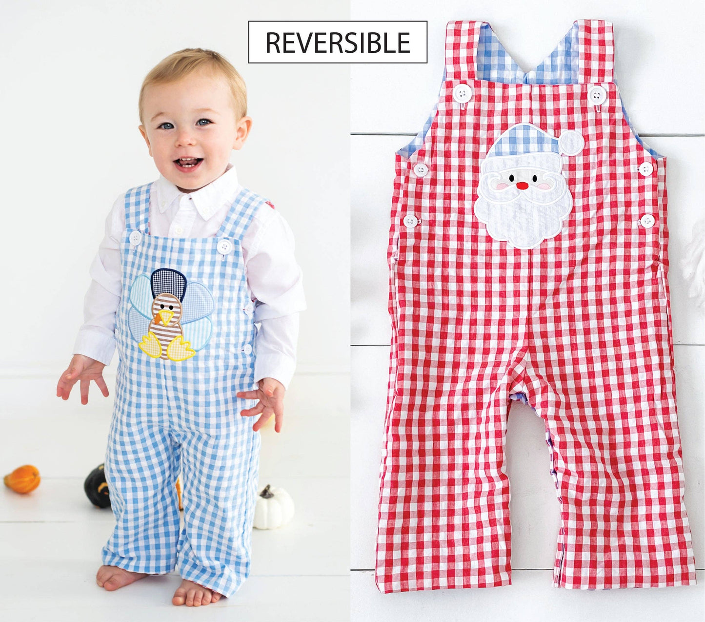 Boys Reversible Christmas / Thanksgiving Jon Jon