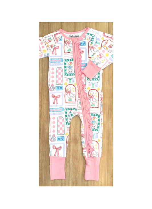 Goose on the Loose Bamboo Romper