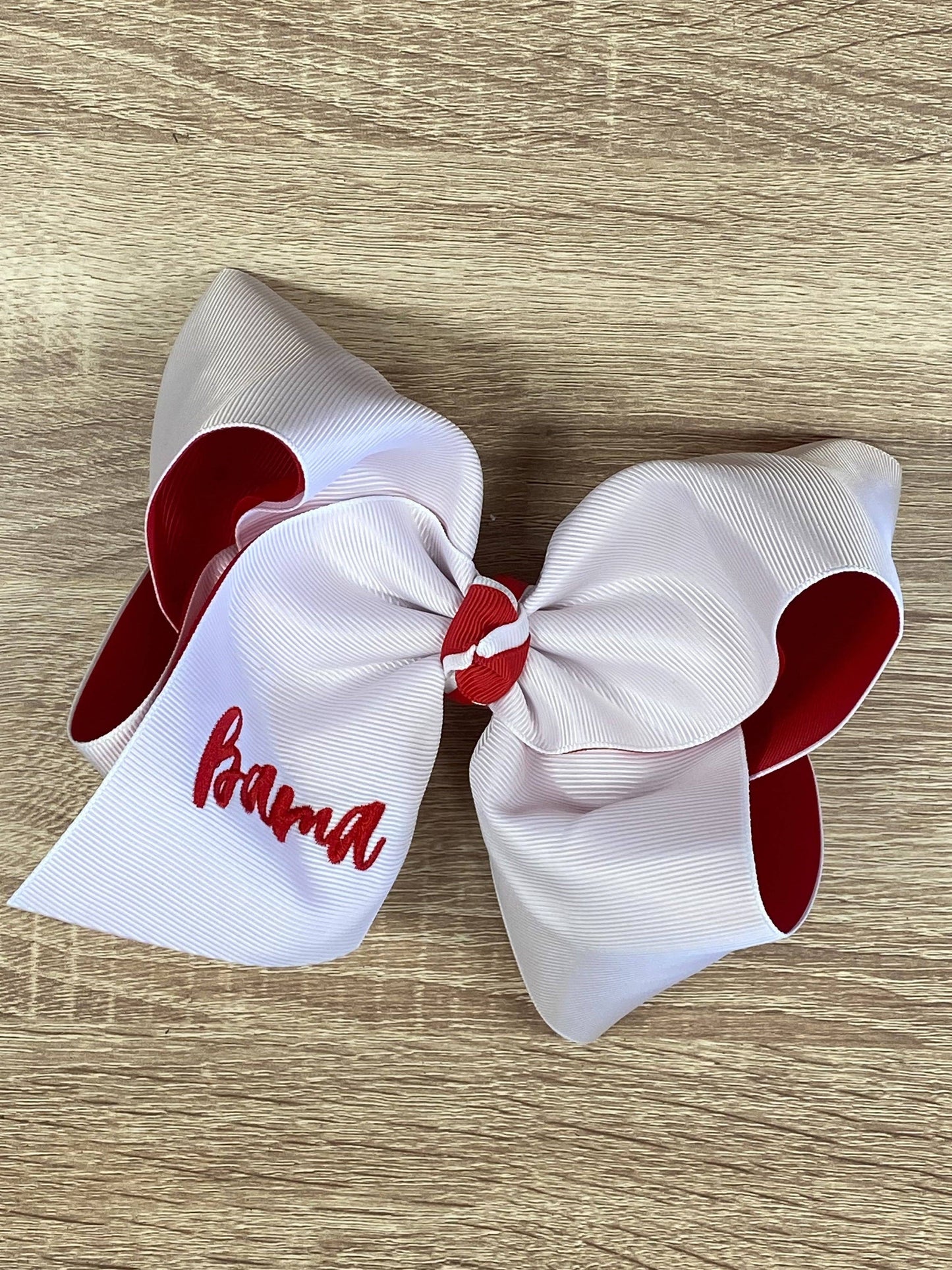 Double Layer School Spirit Hair Bows: Bama