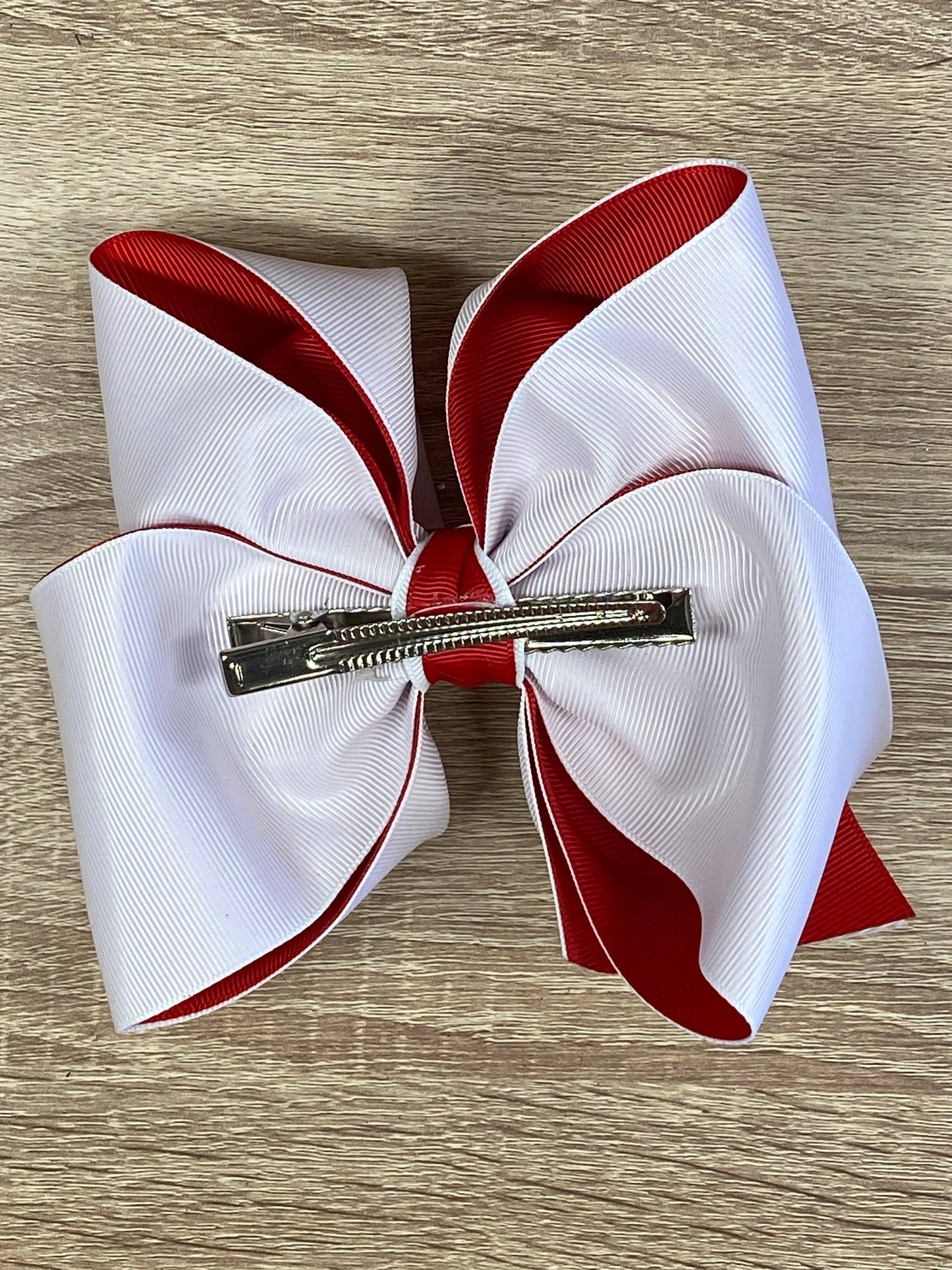 Double Layer School Spirit Hair Bows: Tigers
