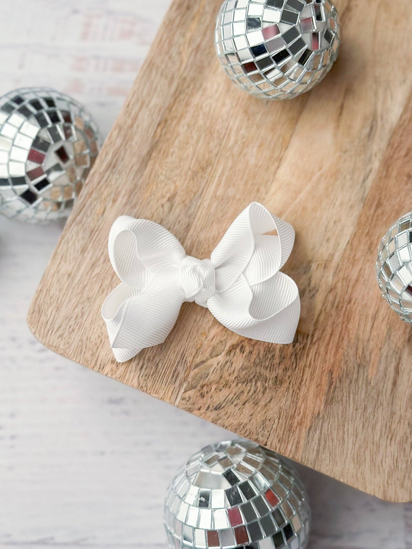 Original Grosgrain Hair Bow: White