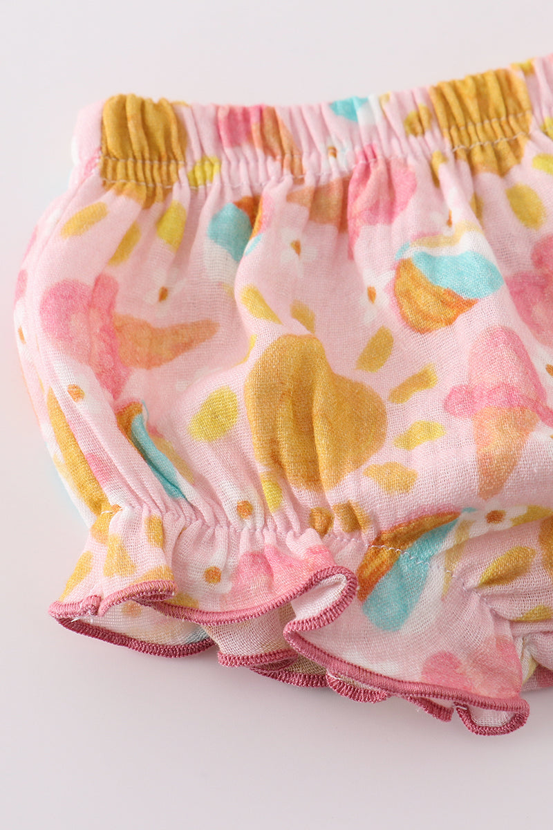 Ice Cream muslin smocked set