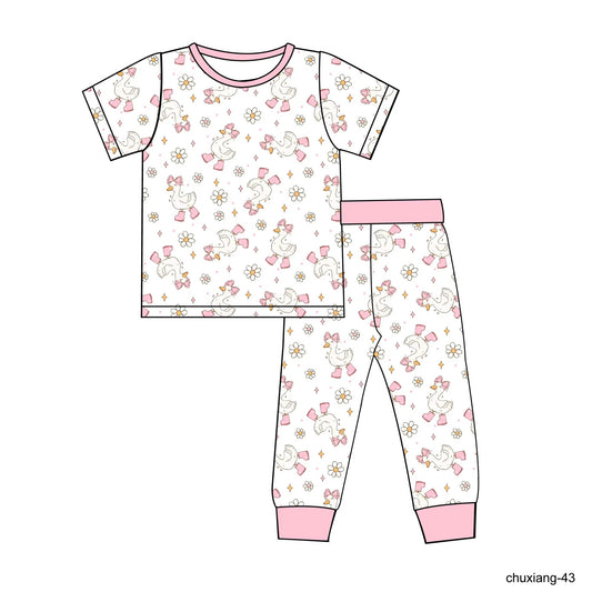 PREORDER Silly Goose Short Sleeve Bamboo Pajamas Set