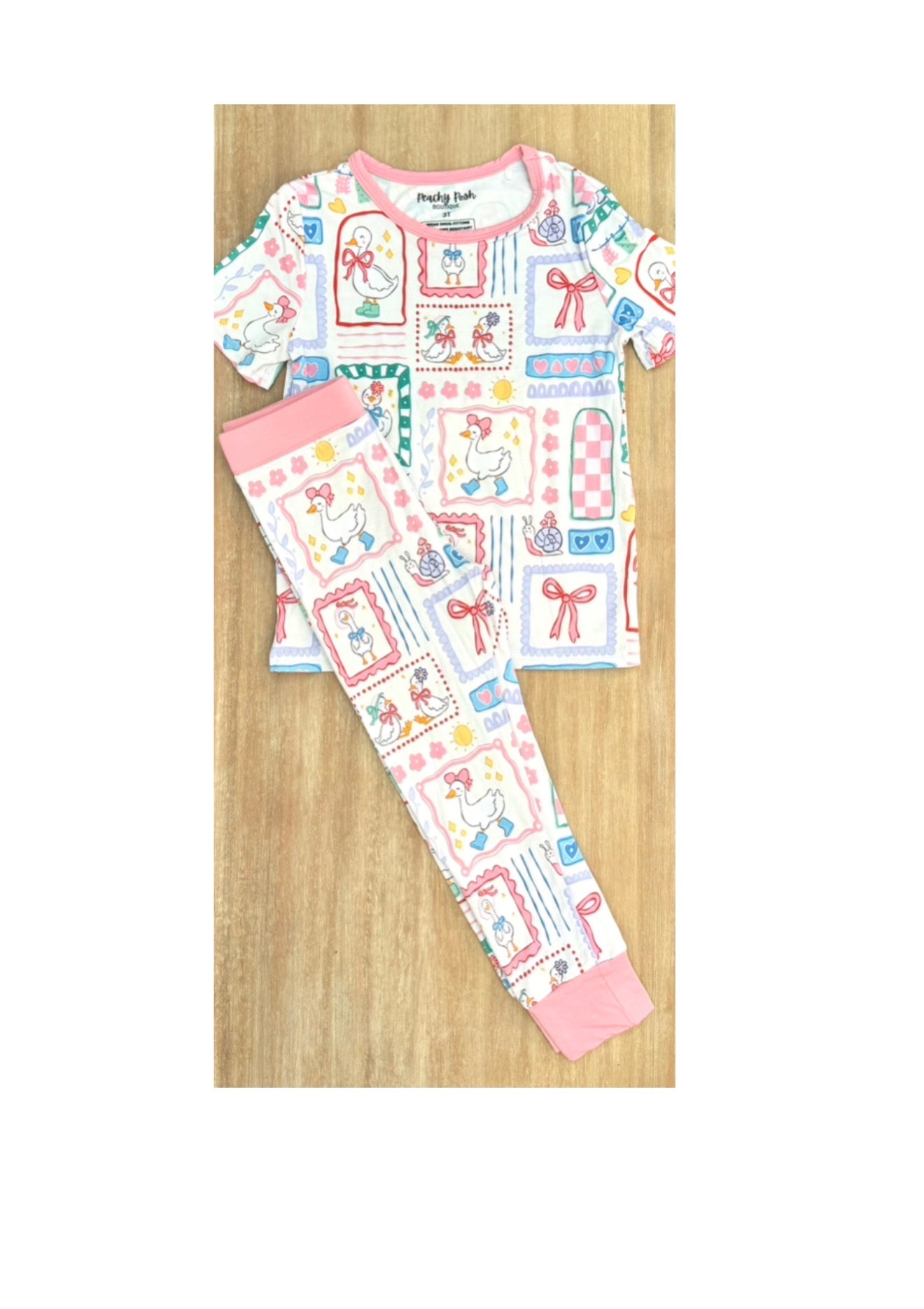 Goose on the Loose Short Sleeve Bamboo Pajamas Set