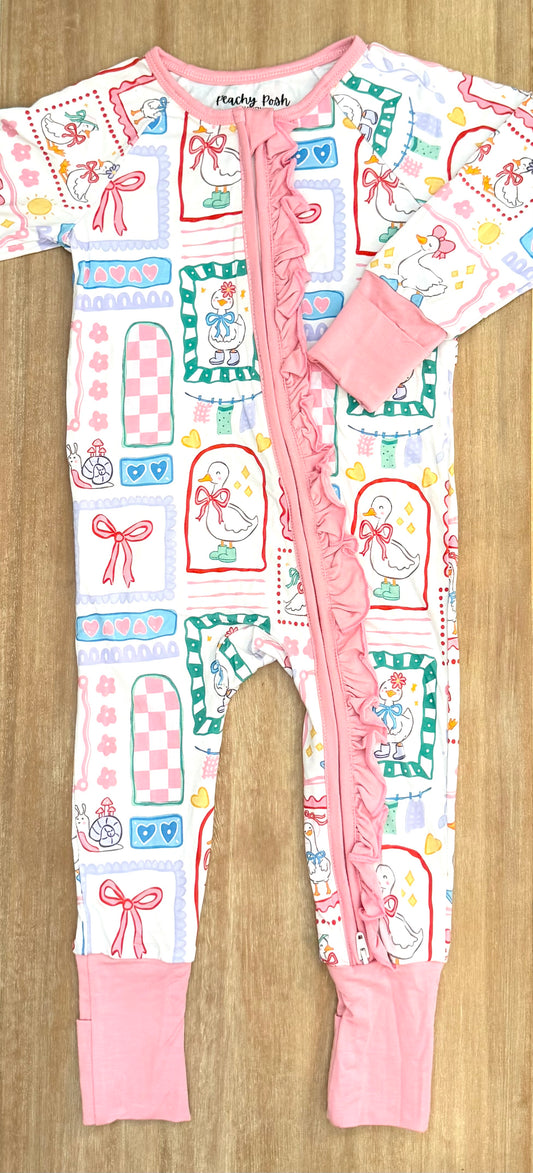 Goose on the Loose Bamboo Romper
