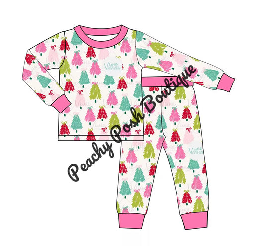 Christmas Tree Bamboo Pajamas Set