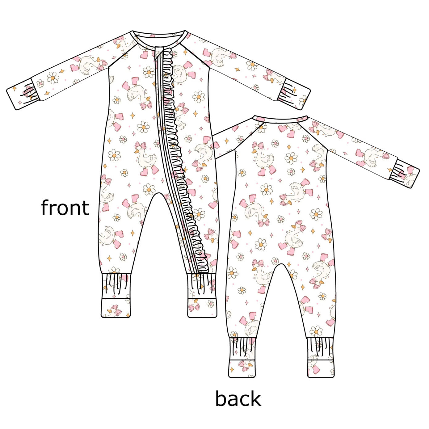 PREORDER Silly Goose Bamboo Pajamas Romper