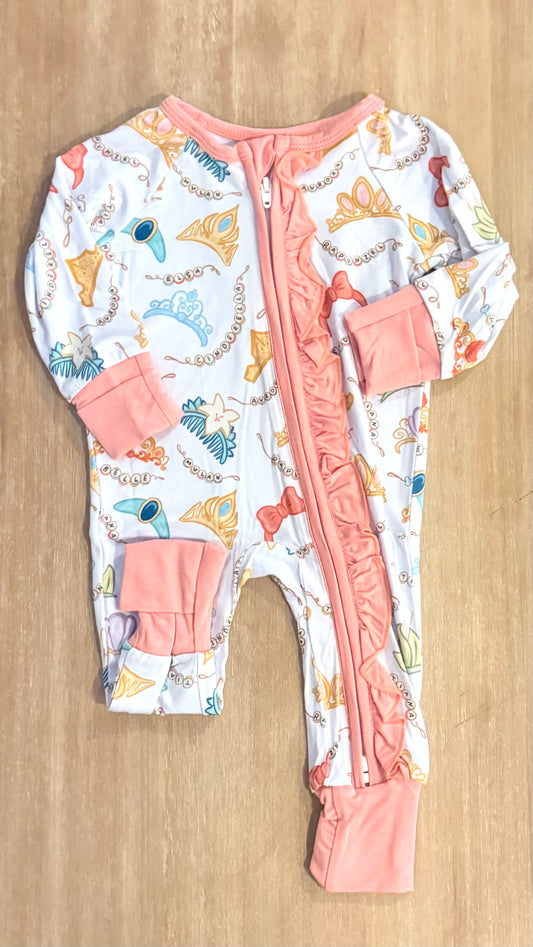Friendship Crowns Bamboo Pajamas Ruffle Romper