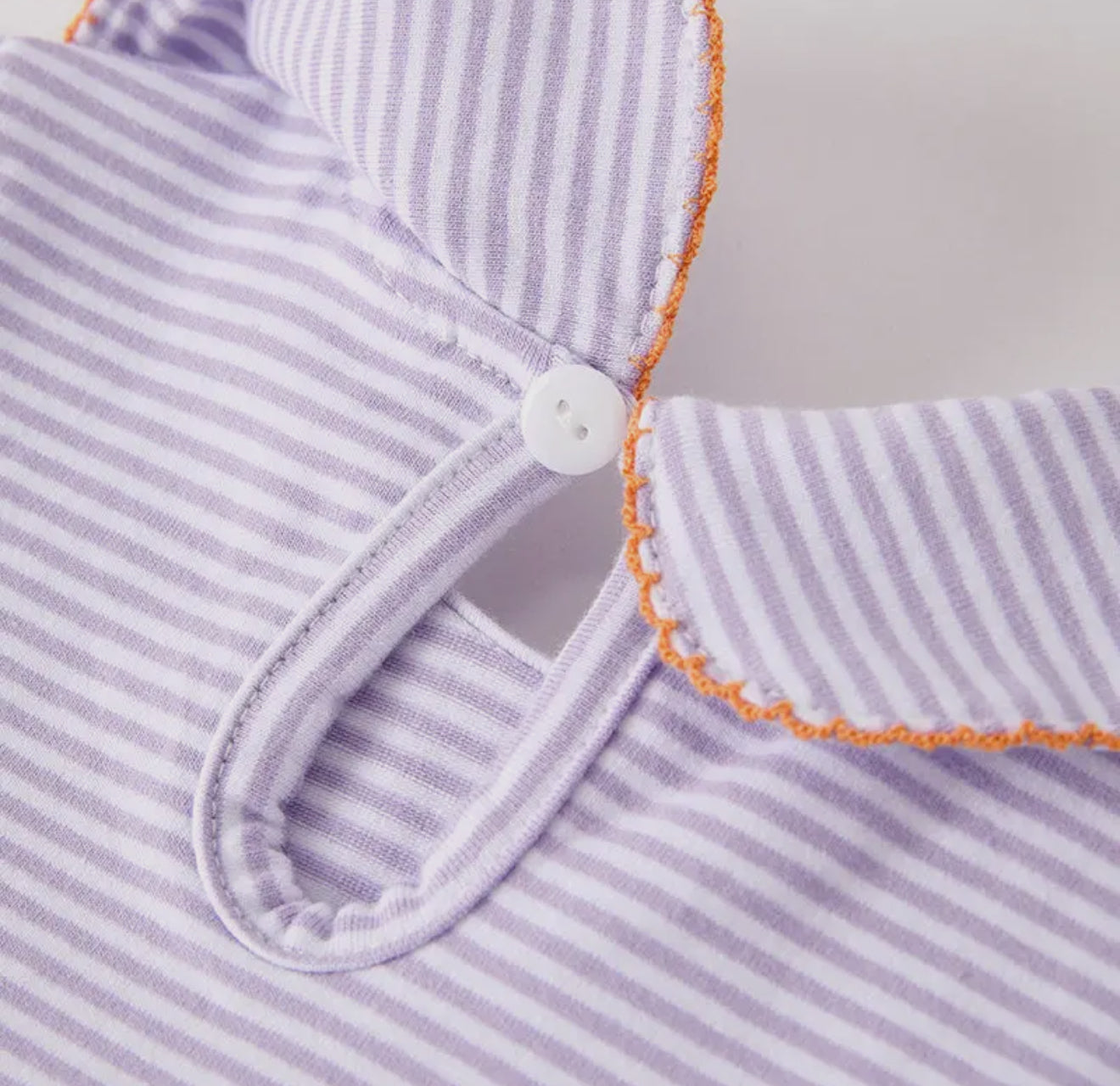 Pumpkins & Purple Bows Romper