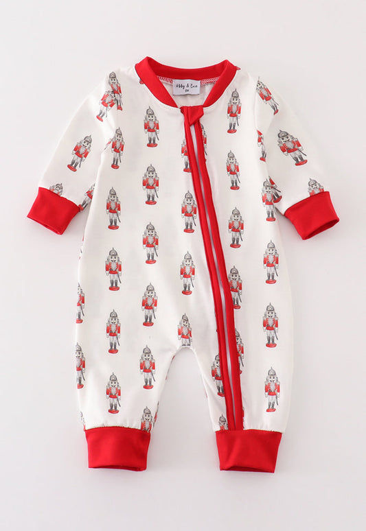 Red Nutcracker Zipper Pajamas