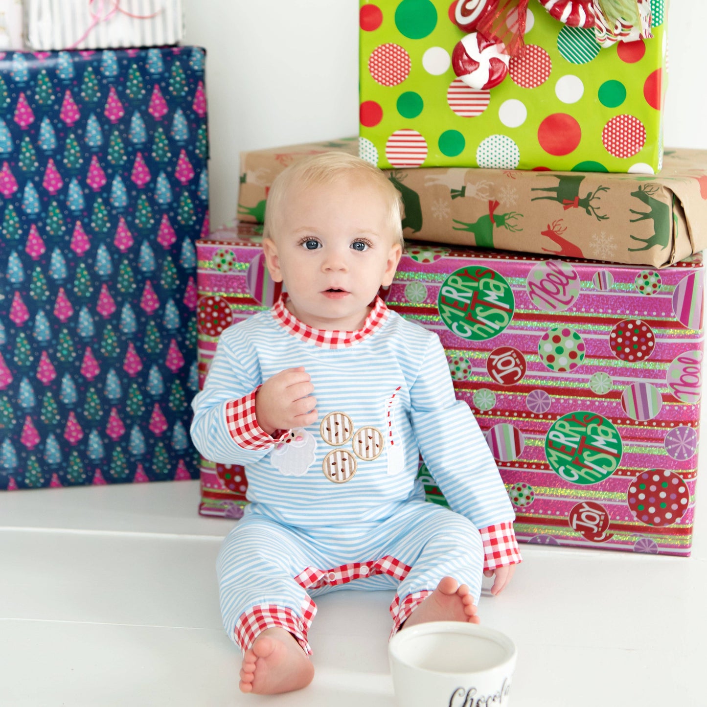 Boys Cookies For Santa Romper