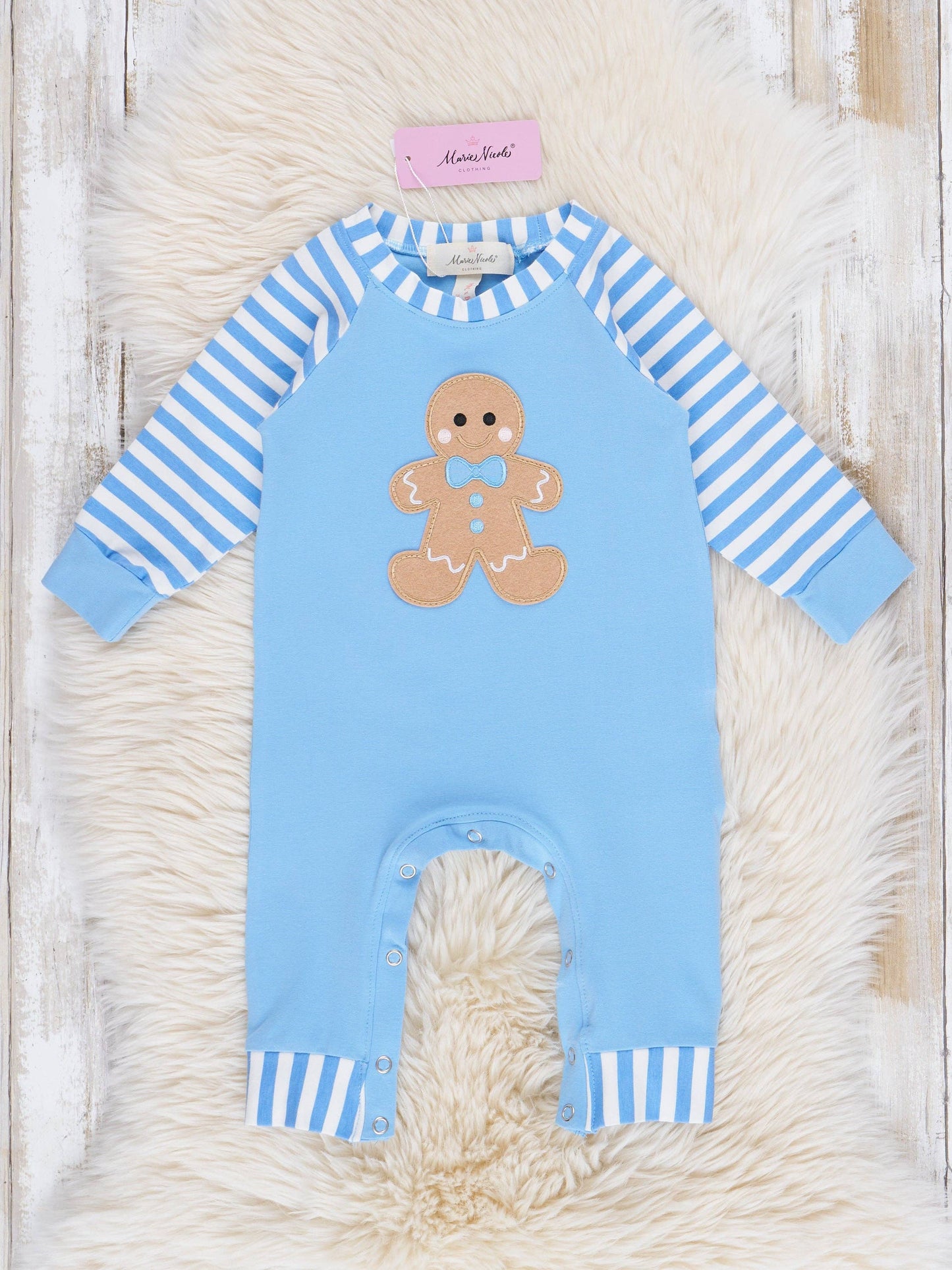 Christmas Gingerbread Romper Pajamas- Boy