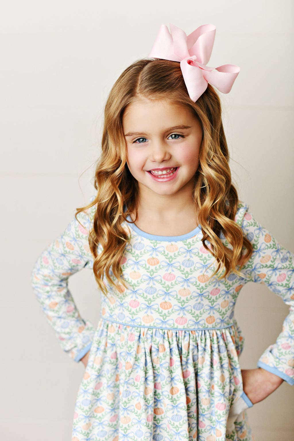 Pumpkin Patch Bows Pocket Dress